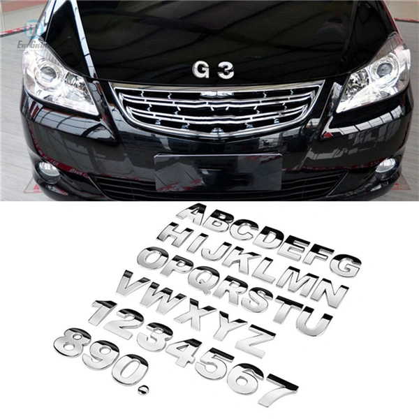 Customized 3D Car Badge Sticker Decal Custom Emblems Chromed ABS Badges for Car