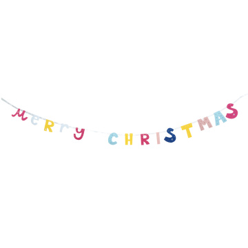 Christmas colourful bunting banner