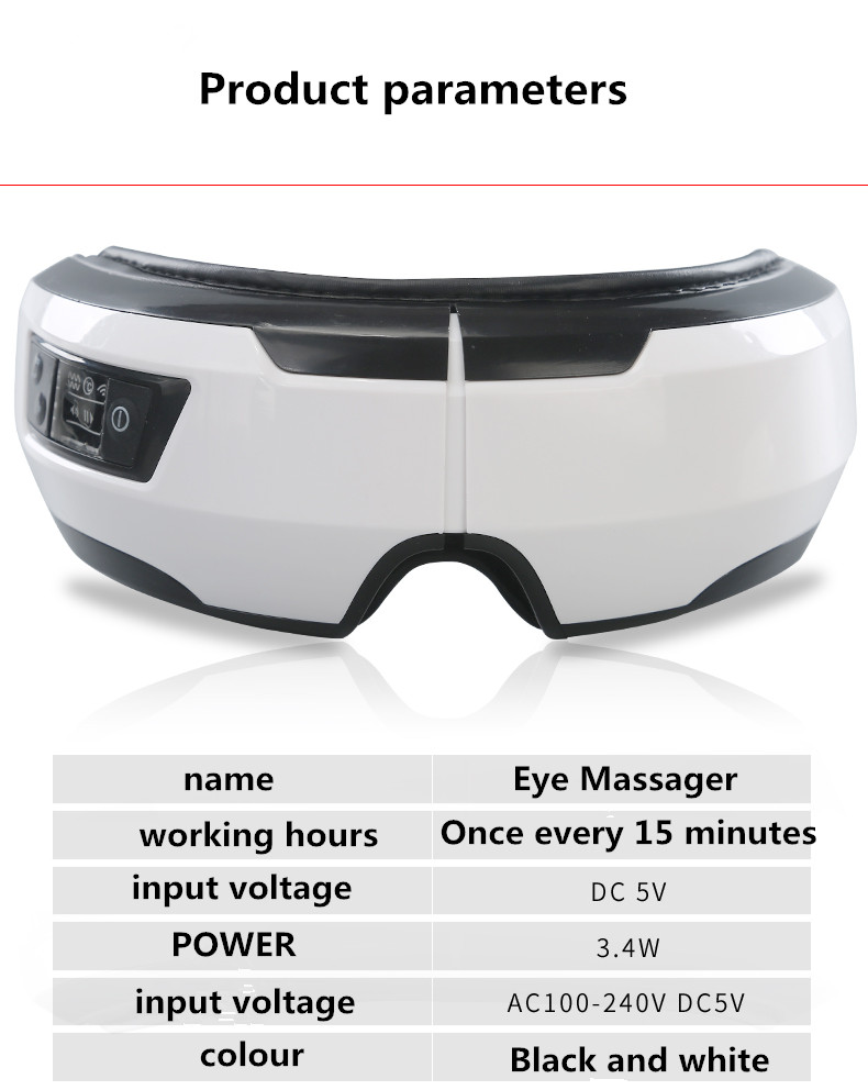 4d foldable smart airbag vibration eye care massager with heat