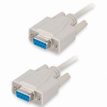 DB9 F/DB9 F Null Modem Cables, Molded Type, RoHS Compliance