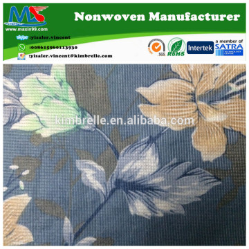 Printed 100%recycled PET nonwoven mattress covering fabric