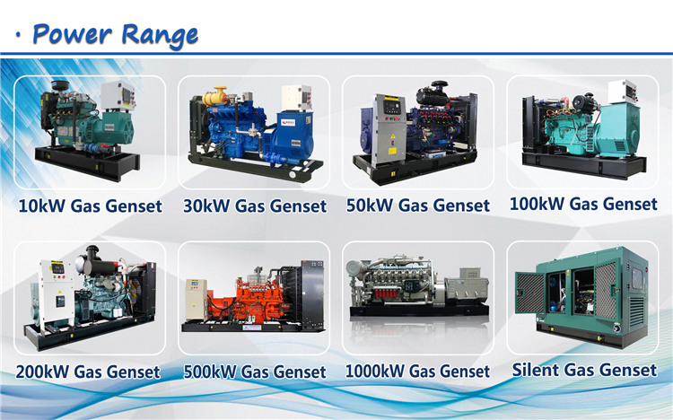 10kw 20kw 30kw 50kw 100kw 150kw 200kw silent biogas generator powered with weifang ricardo engine