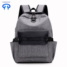 New waterproof nylon backpack USB charging bag