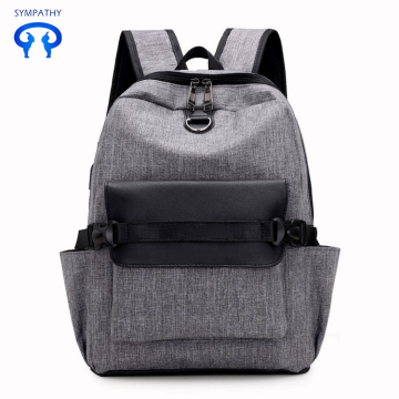New waterproof nylon backpack USB charging bag
