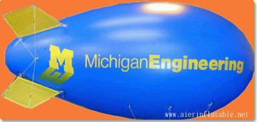 HOT Blue, Yellow Fin Blimp, Inflatable Advertising Helium Blimp