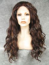 Wave long auburn hair wigs synthetic wig celebrity front lace wig hairpieces hair real
