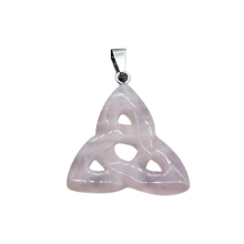Wholesale Celtic Knot Rose Quartz Triangle Pendants: Healing Jewelry for Decoration and Gifts