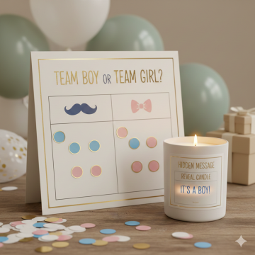 Hidden Message Gender Reveal Candle