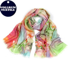 Modern Wholesale Stole Pashmina Wrap with Digital Printing in 100 Lana Wool