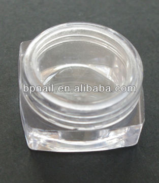 3g empty square base jar for nail art
