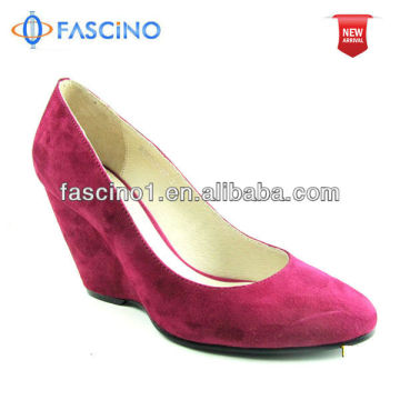 Lady leather high heel sole shoes