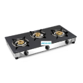 Astra 3 Brass Burners Glass Top Gas Stove