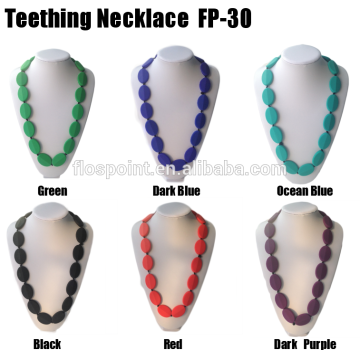 Fashion jewelry 2016 Amble Teething Necklace Silicone Baby Teething Necklace Wholesale