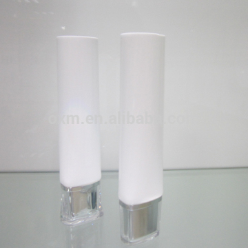 Flat oval shape plastic squeeze tubes with acylic cap