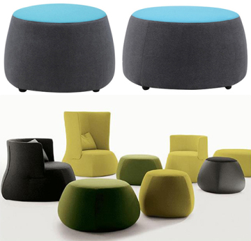 Pouf Seat Chair Footrest Upholstered Stool Ottoman