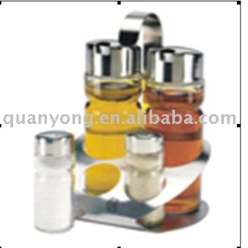 glass condiment set