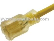 Power cord plug power supply cord 5-15R clear light indicator