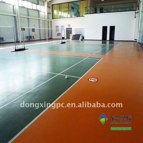 PVC sports flooring for badminton field