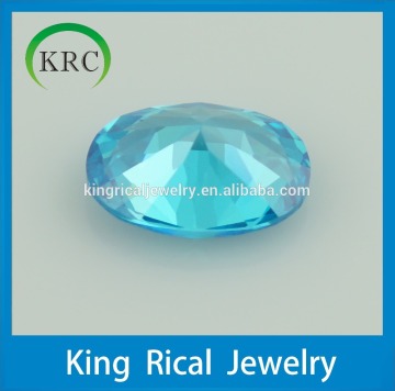 synthetic loose gemstone blue luster cz stone for jewelry