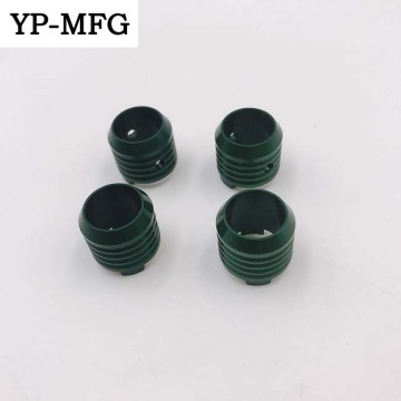 Kilang CNC Lathe Machined Green Aluminium Anodized Parts.