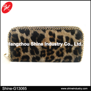 Leopard Long Female Chain Around Hand Purse