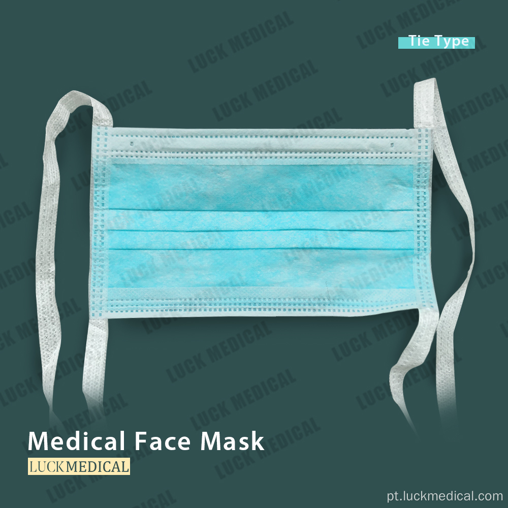 Máscara facial médica descartável de 3 bly