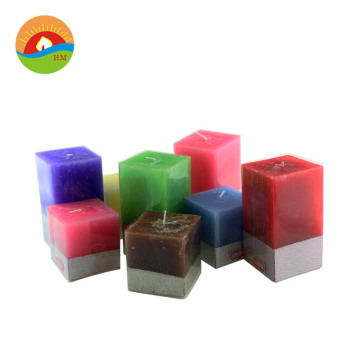 Wholesale New design customizable square pillar candle