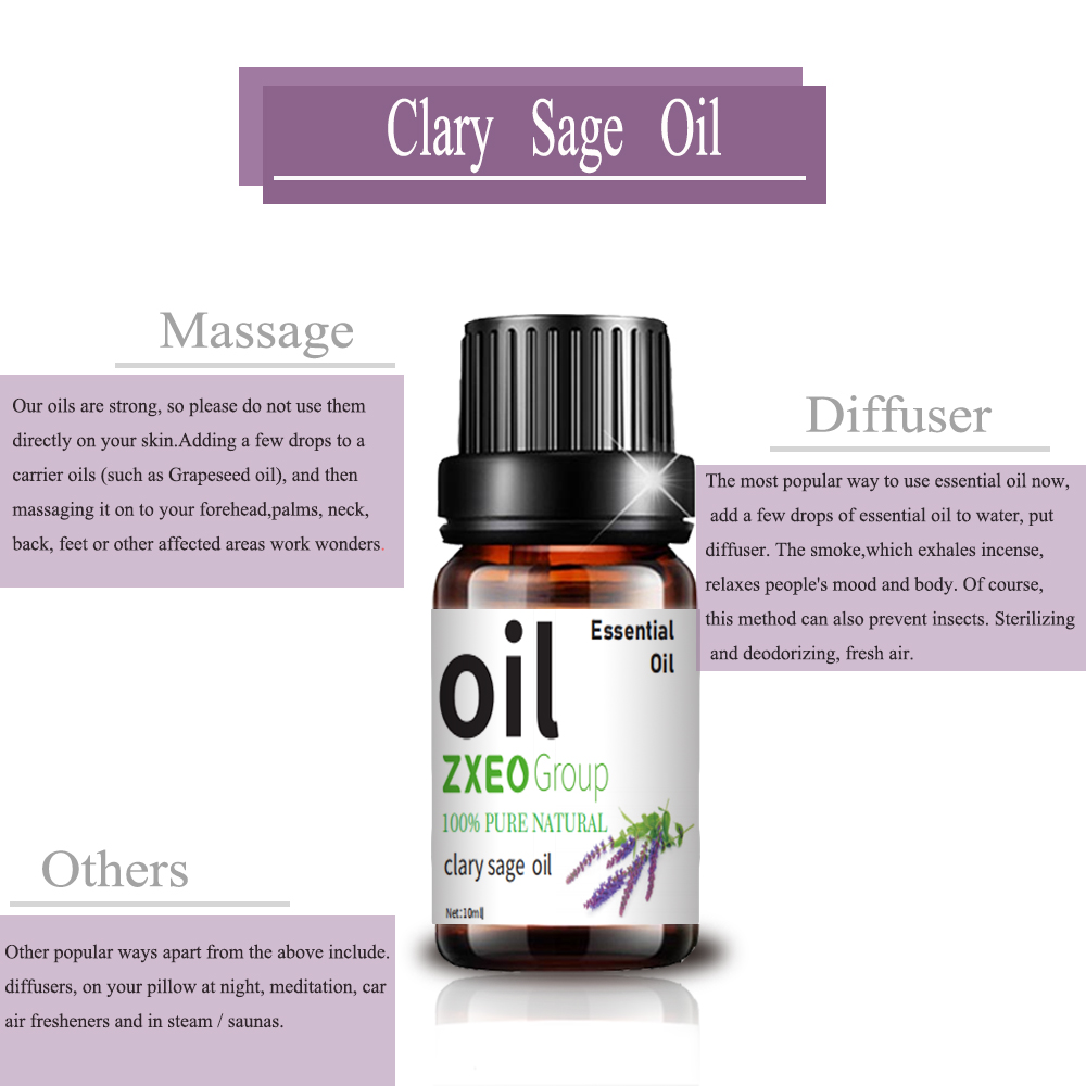 Оптовая OEM -частная марка Clary Sage экстракт масло