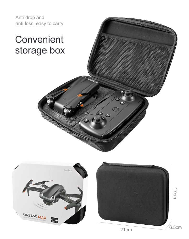 K99 Max Drone 18Mins Flight Time 4k Professional 2.4GHZ WiFi Dual Camera Foldable Quadcopter RC Drone Avoidance Function