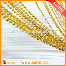 gold bead chain beaded curtain doorway