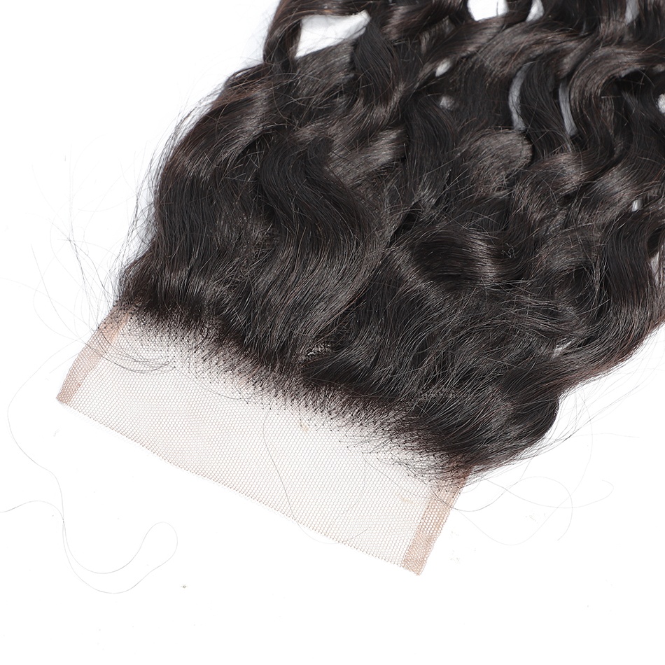 Brazilian Virgin Human Hair Closure Water Wave 4x4 Lace Closure