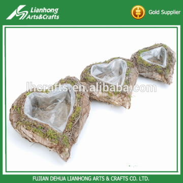 Heart shape home decoration handmade inside flower planter