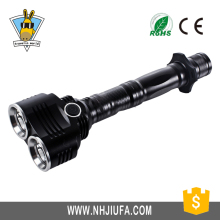 JF rechargeable 1400 lumen double head led flashlight