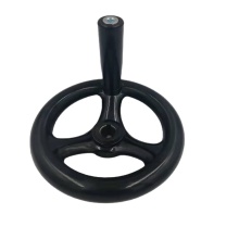 Bakelite round flange three spoke handwheel