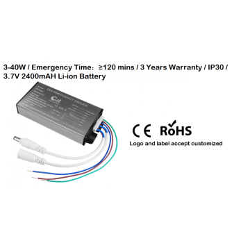 Alimentatore di emergenza a batteria agli ioni di litio LED