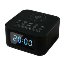 Qi-enabled Bluetooth Speaker with Alarm Clock, QI-enabled Mobile Phone Wireless Charge, LED Display