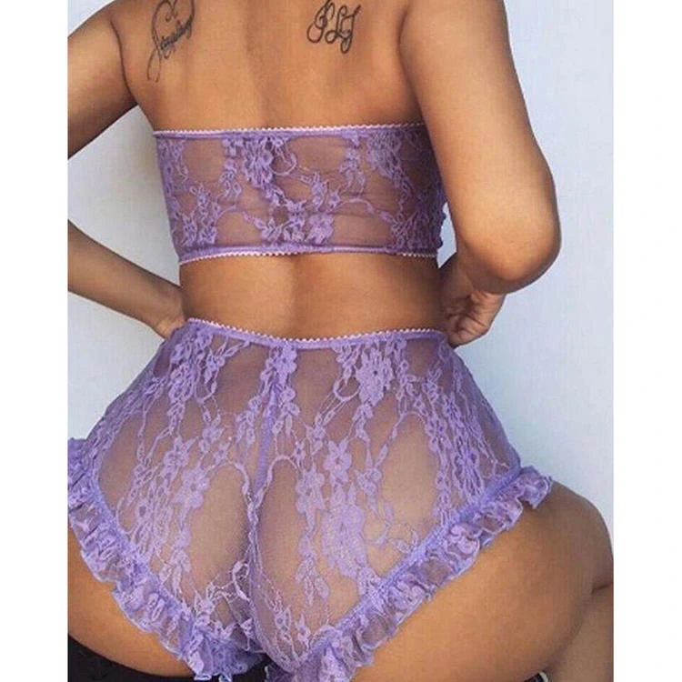 Factory Wholesale Plus Size Transparent Design Womens Sexy Clubwear 2 Two Piece Shorts Set