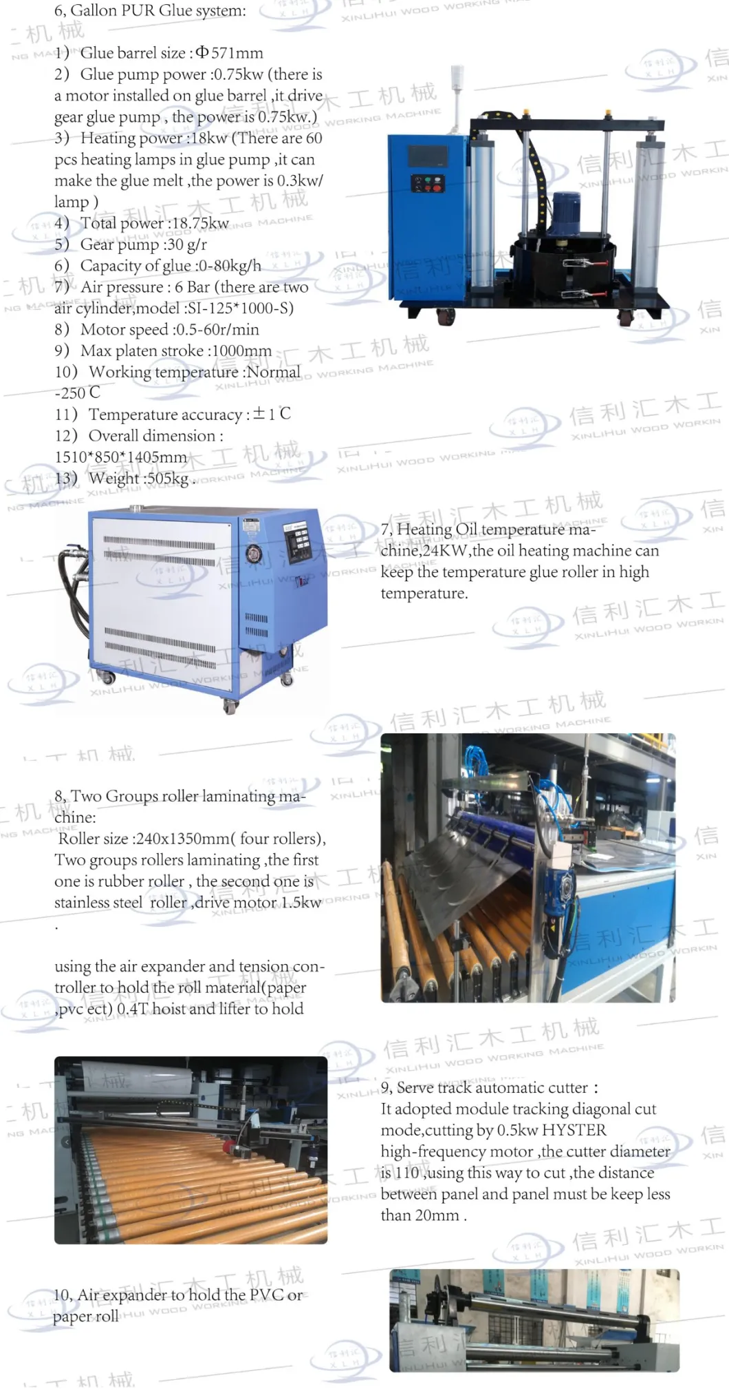 PUR Honeycomb Door Press Machine/ PVC Sticking Machine in Furniture/ PUR High Glossy WPC Boards PVC Wall Panels for Furniture Decoration