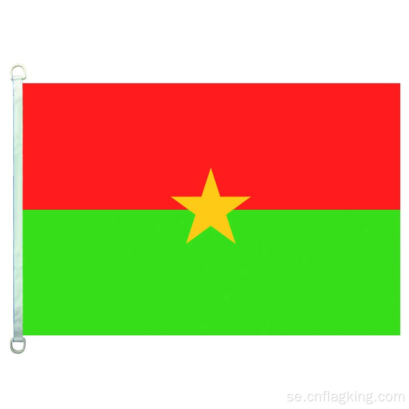 Burkina Faso-flagga 100% polyster 90 * 150 cm Burkina Faso-banner