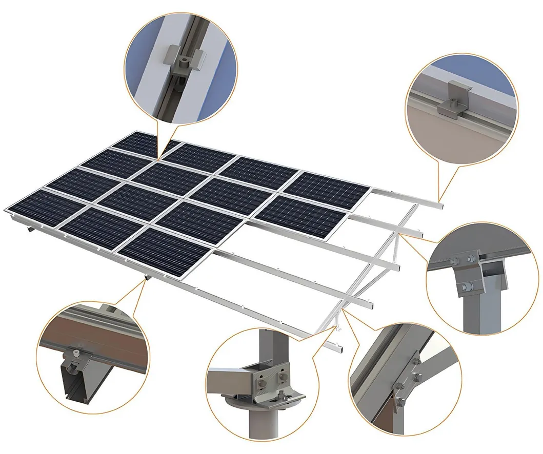 Czhonghu Mounting Structure Photovoltaic Stent China Wholesaler Polishing W Type Ground Screw Solar Panel Mounting Bracket