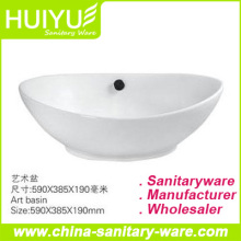 Table top ceramic art wash sink cabinet basin