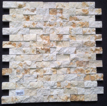 stone tile China wholesale exterior stone mosaic tile