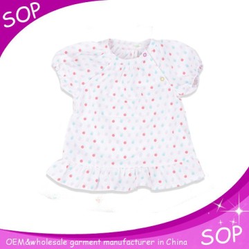 Children clothes latest baby girl tops sleeveless baby girl shirt for summer