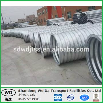 2meters Round Corrugated Steel Pipe Drainage Culvert pipe for Road Construction