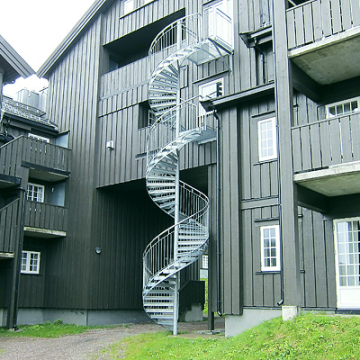 Modern Solid Wooden Indoor Prefabricated Stairs and Exterior Metal Stairs for Sale