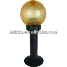 black plastic outdoor ball light