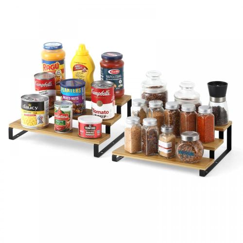 3 Tier Step Shelf Organizer for Cabinet Countertop