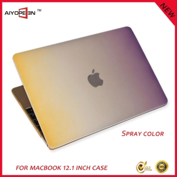 Hot rainbow spray color hard case for macbook pro for Macbook 12.1" with free gift case cover