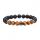 Pierre naturelle 8 mm Stone de lave noire avec des perles rondes de pierre précieuse et des perles d&#39;humeur bracelet stretch 7,5 &quot;de long
