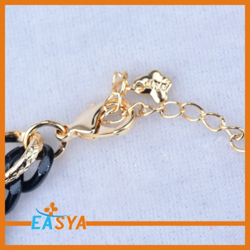 Beads Star Pendant Attached Chain Bracelet